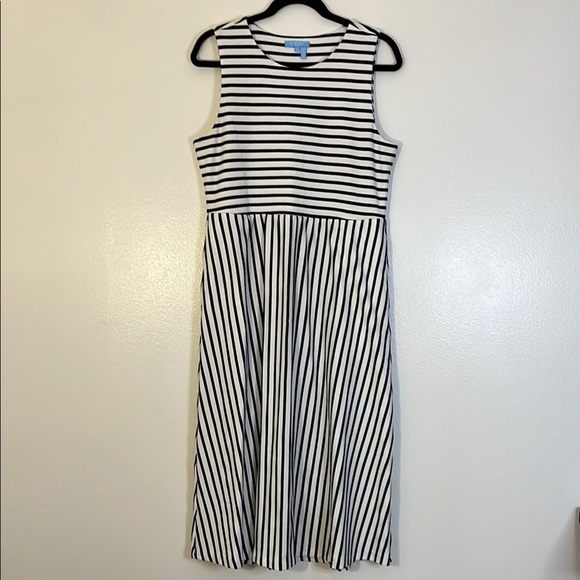 Draper James RSVP | Striped midi/maxi dress sleeveless Women’s size XL Stretch - Picture 1 of 7